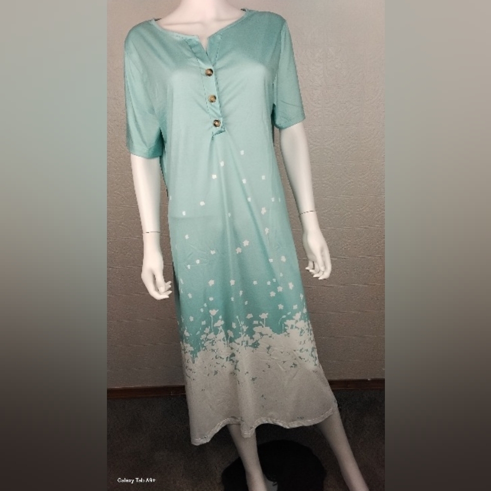 Source Unknown Light Blue Nightgown - image 3